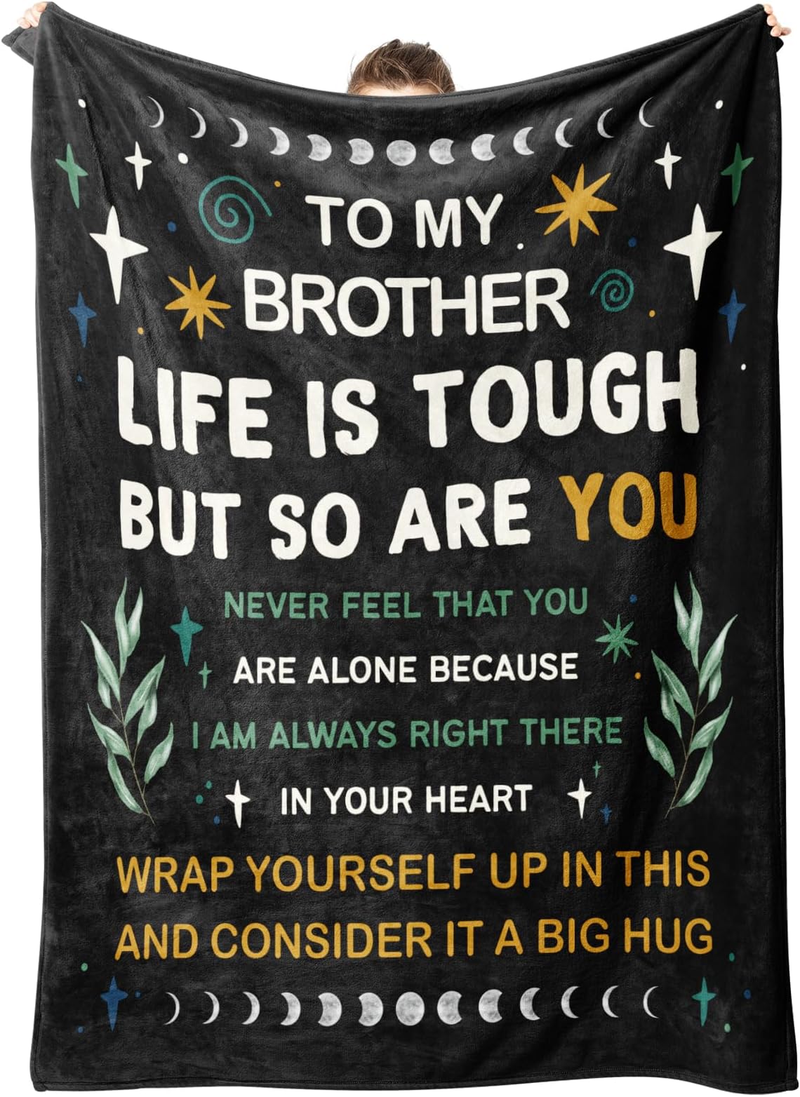 Niyewsor Gifts for Brother Blanket, Brother Birthday Gift, Big Brother Gifts, Brother Gifts from Sister Brother, Fathers Day, for Brother Adult, to My Brother Throw Blanket, 60"x50"