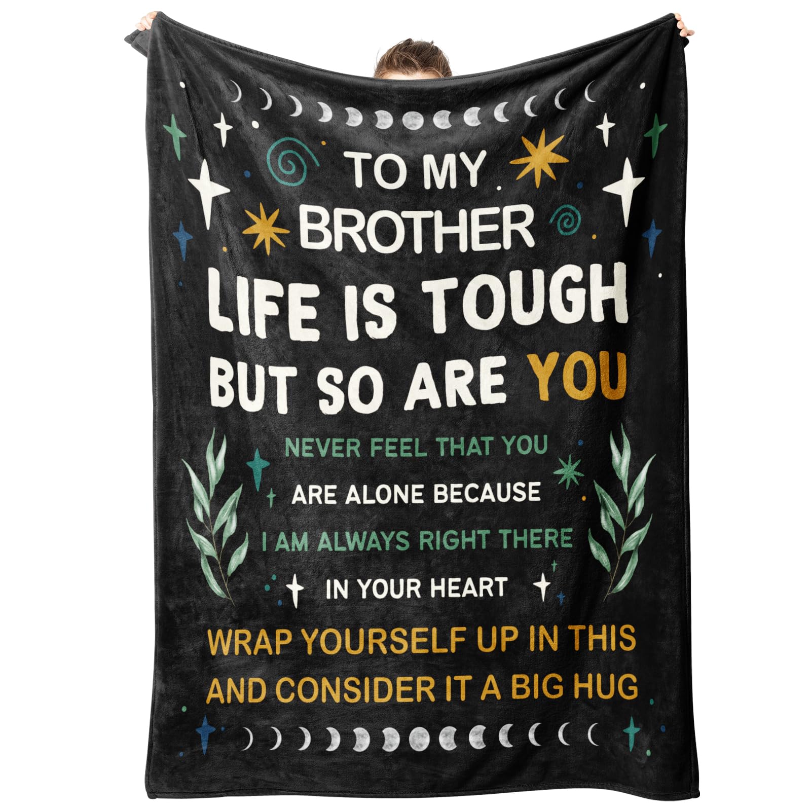 Niyewsor Niyewsor Blanket Gifts for Brother, Brother Gifts from Sister, Siblings, Brothers Birthday Gift Idea, Fathers Day, Graduation Gift for Brothers, to My Bro Soft Throw Blanket, 60"x50"