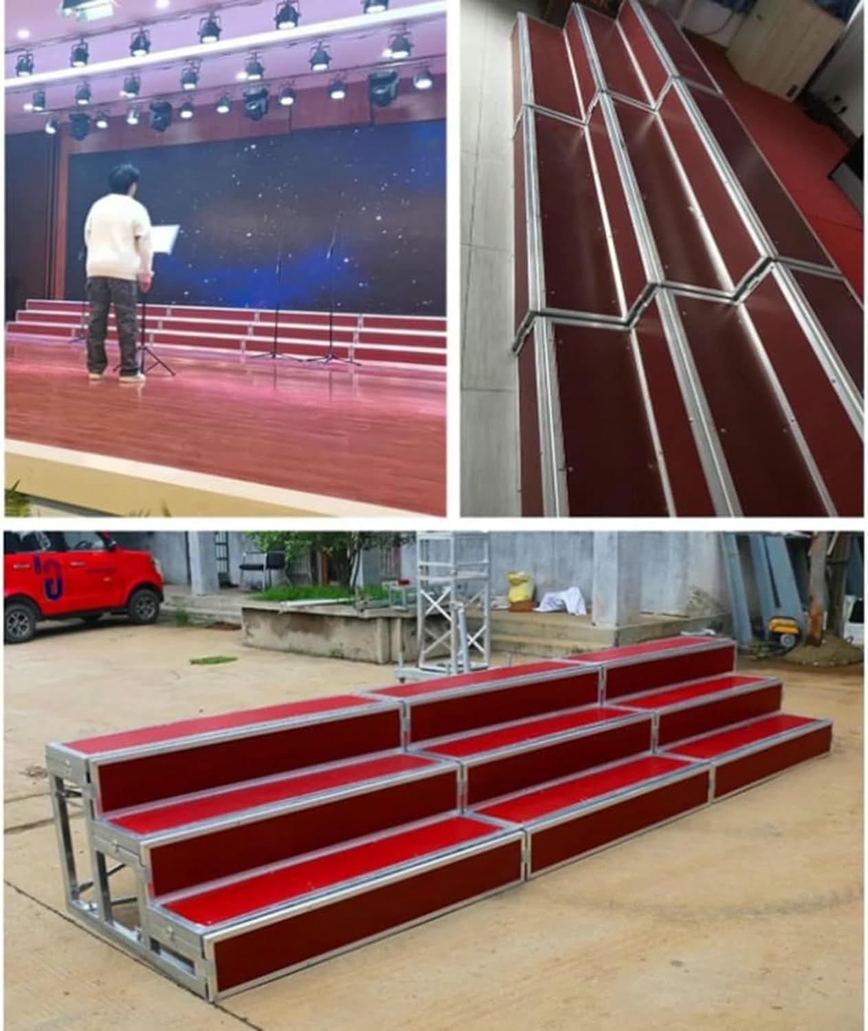 Anti-Slip Choral Stage Risers, Metal & Plywood Construction for Wedding Concert Halls