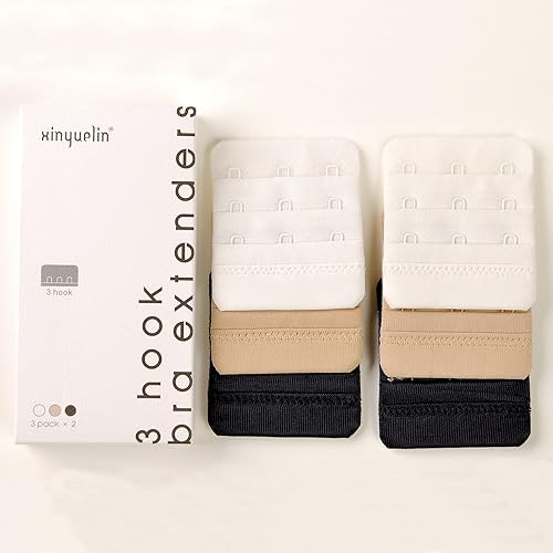 Miniatura 4 de Extensor de brasier se fija fácilmente a los brasieres para aumentar el tamaño de la banda durante el aumento de peso y la maternidad, paquete de 3