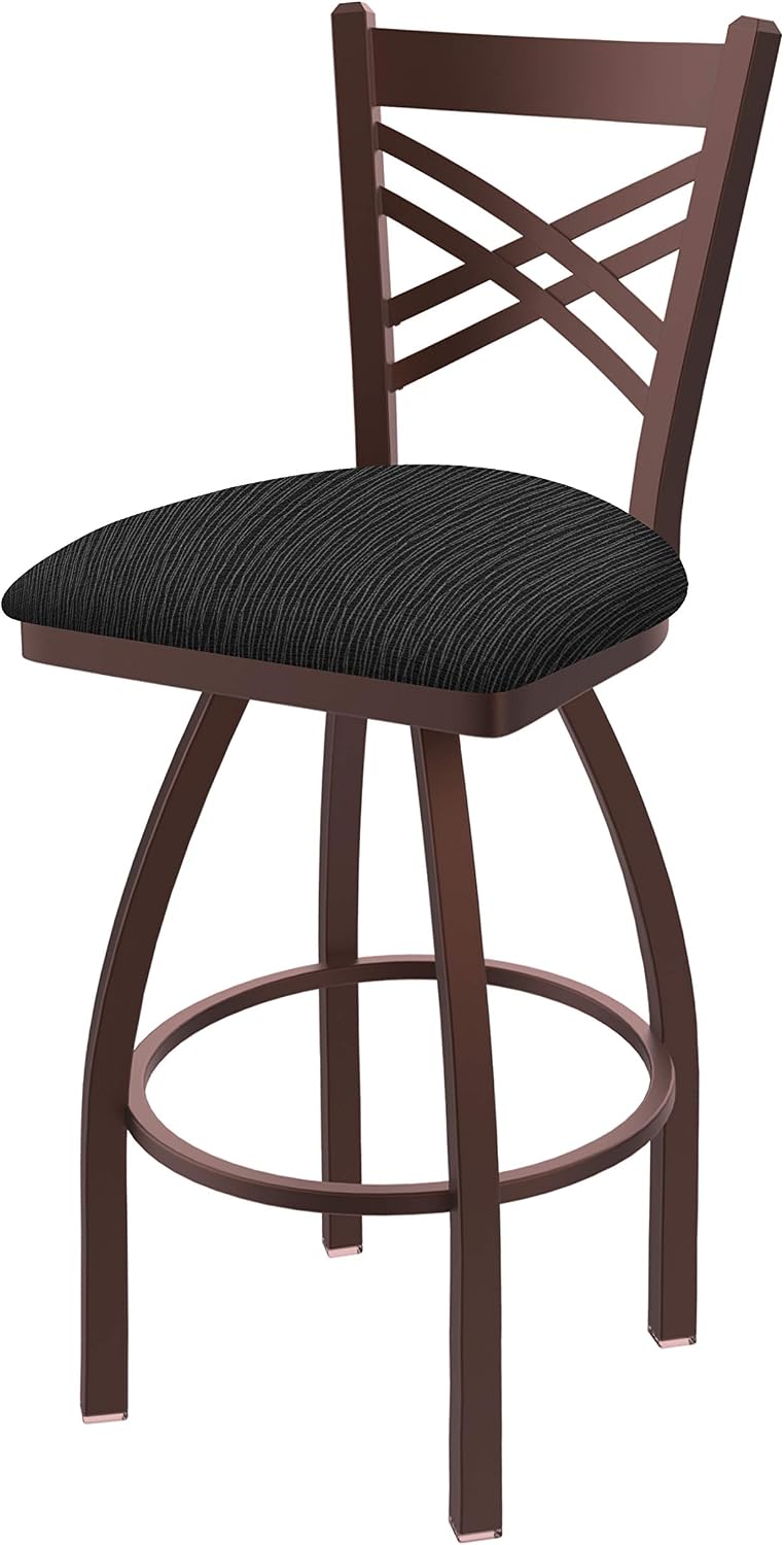 HBS 820 Catalina 36" Swivel Bar Stool with Bronze Finish and Graph Coal Seat