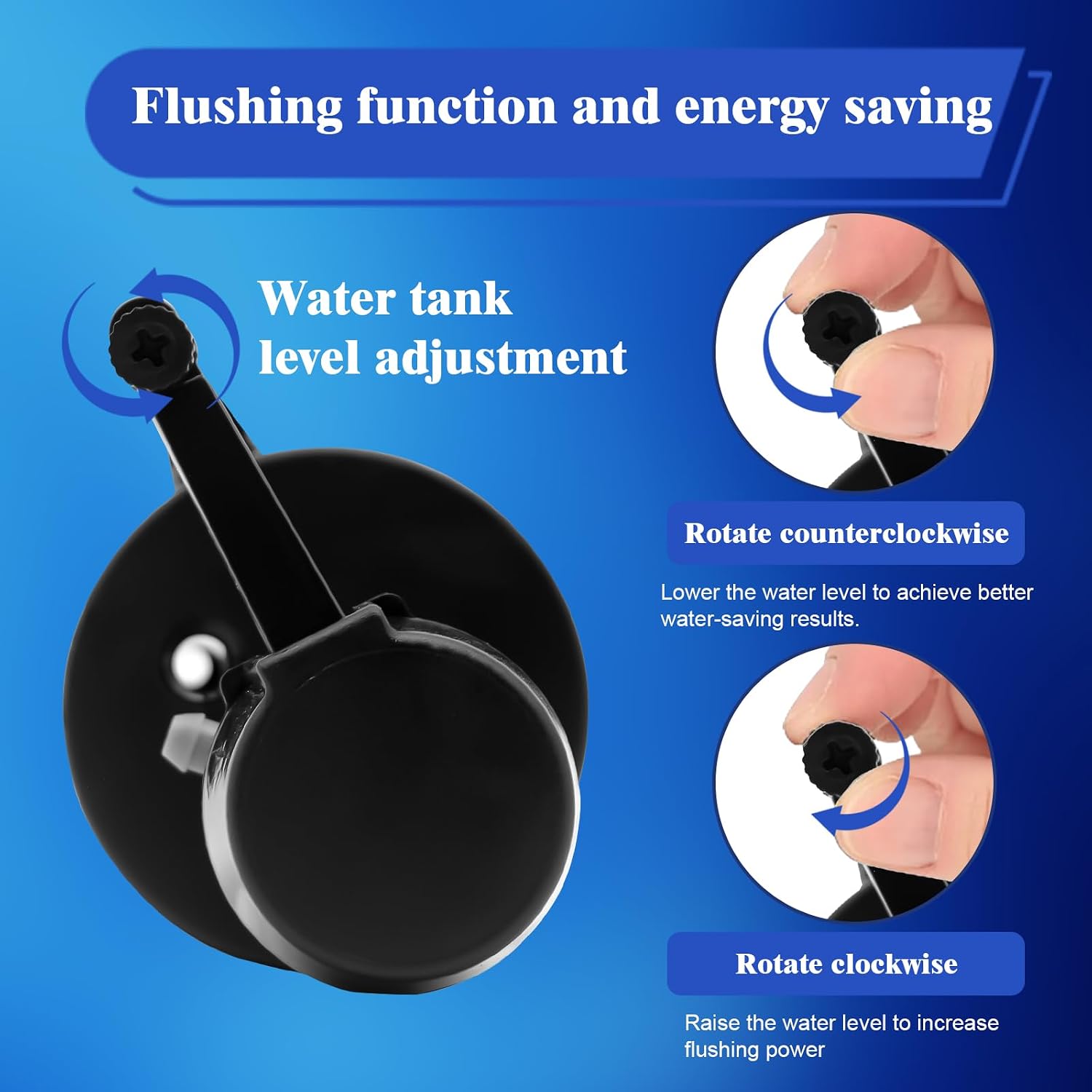 Nereusfwater toilet fill valve water level adjustment knob