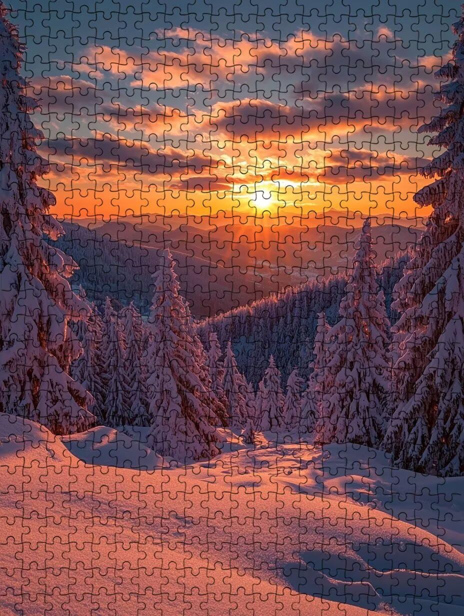 Puzzle 6000 Pezzi, Notte Neve 3D Puzzle per Adulti Impegnativo, Educa Puzzles Artistico, Divertente E Stimolante Puzzles Decorativo per La Famiglia, Regalo e Decorazione Pareti DX0YL6-905