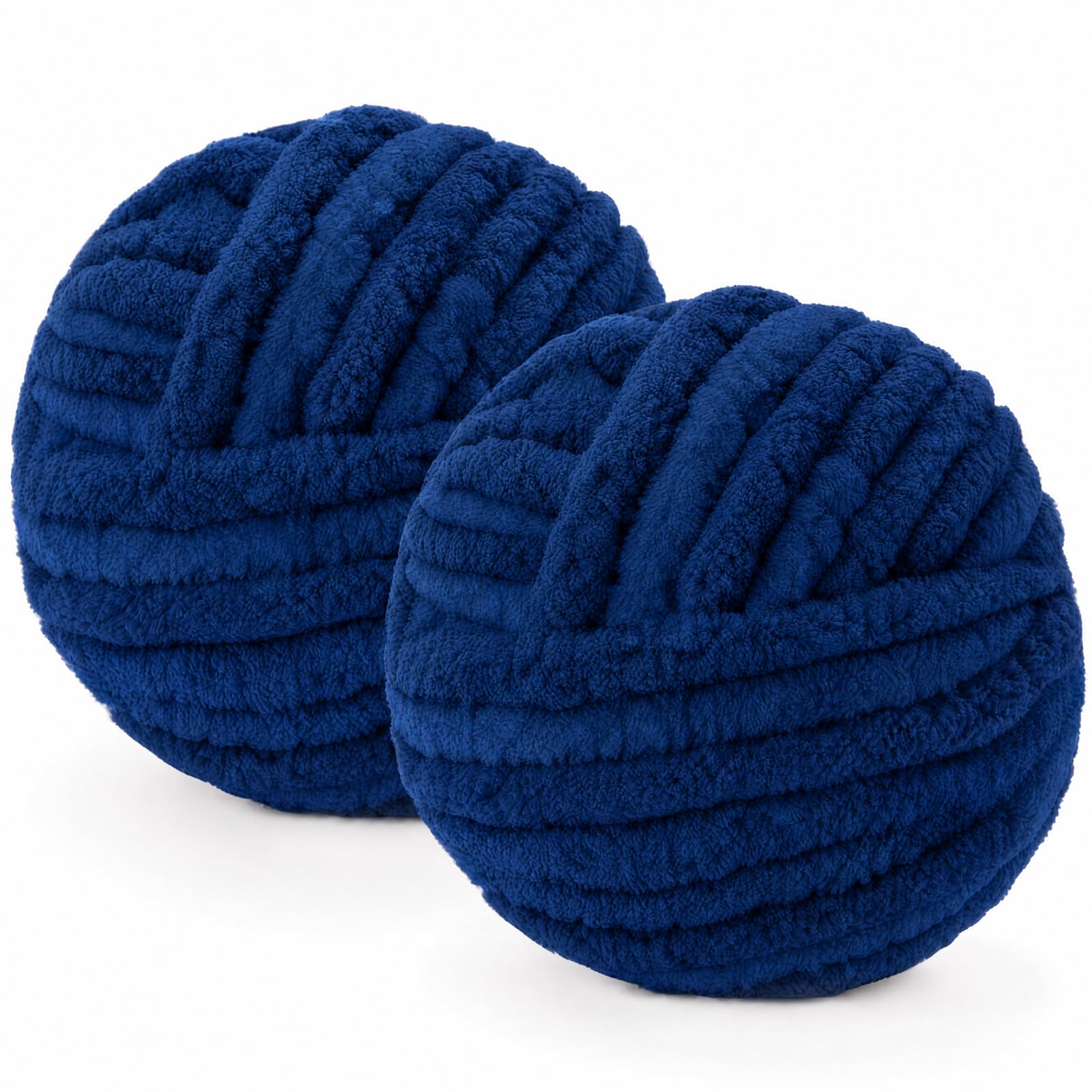 Chunky Yarn Wool 2×250g 54m, XXL Soft Fluffy Chunky Wool for Hand Knitting
