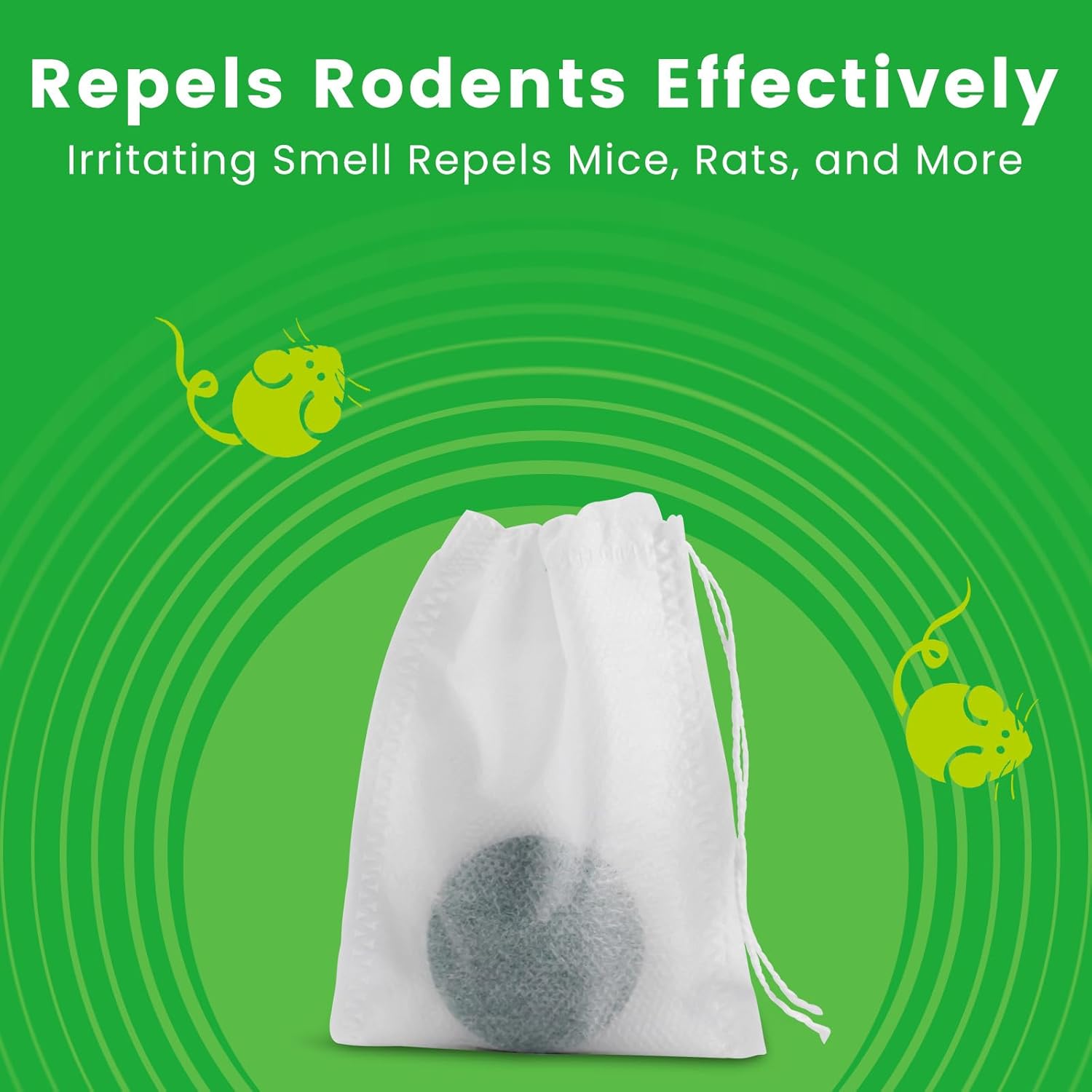 Plant-Based Mouse Repellent Pouches – Natural Rodent Deterrent with Essential Oils – Humane, Non-Toxic Mice Repellent Safe for Kids & Pets – Indoor & Outdoor Rodent Control (24)
