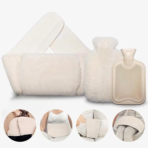 Cinturón multifuncional para bolsa de agua caliente, bolsa de agua caliente grande, cinturón de calefacción extendido de 51.2 in para aliviar la