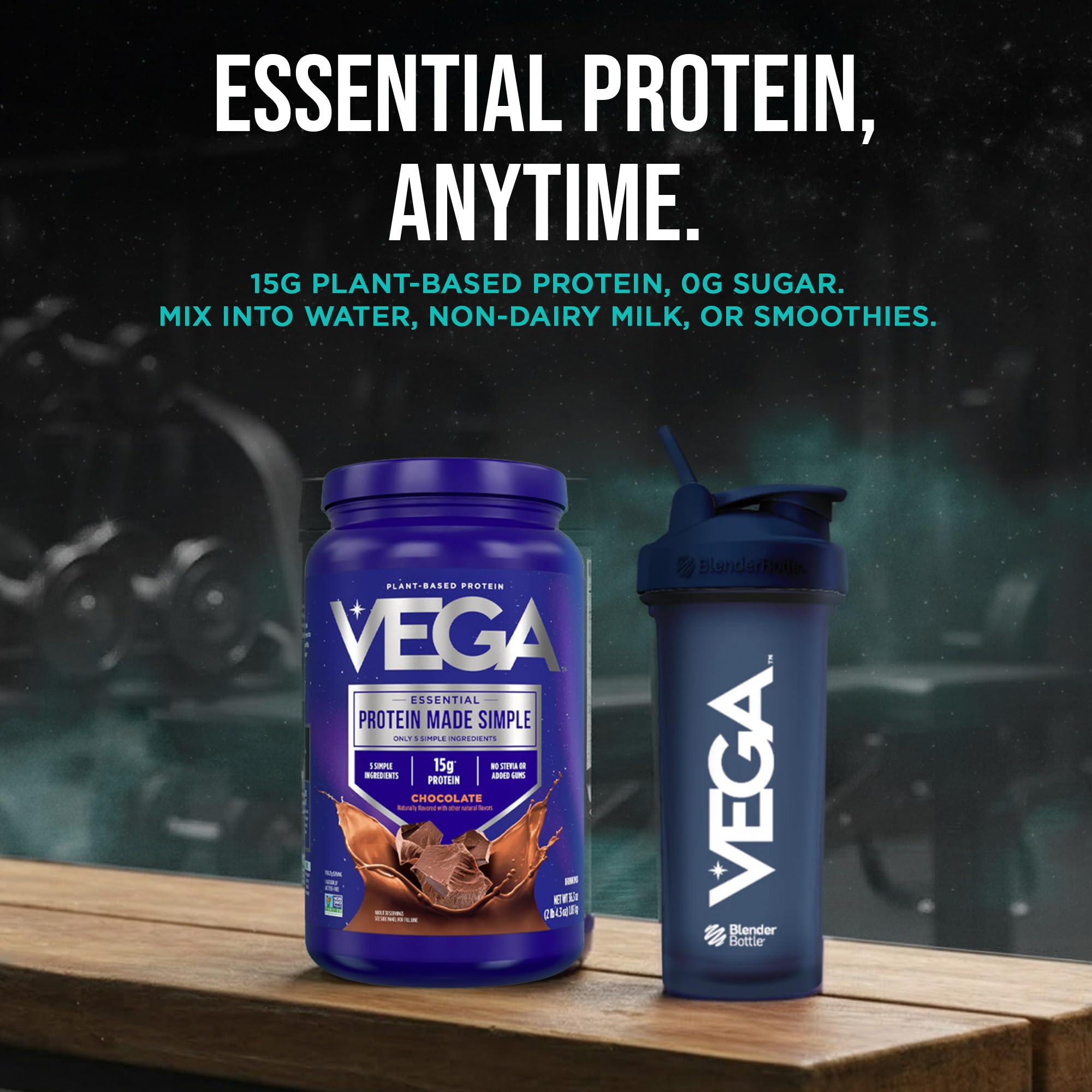 Vega Protein Made Simple Plant-Based Chocolate Protein Powder with