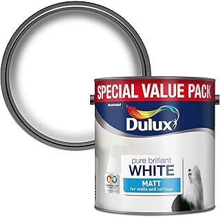Dulux Matt Paint, 3 L - Pure Brilliant White...,