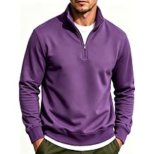 Men's Quarter Zip Pullover Fleece Top