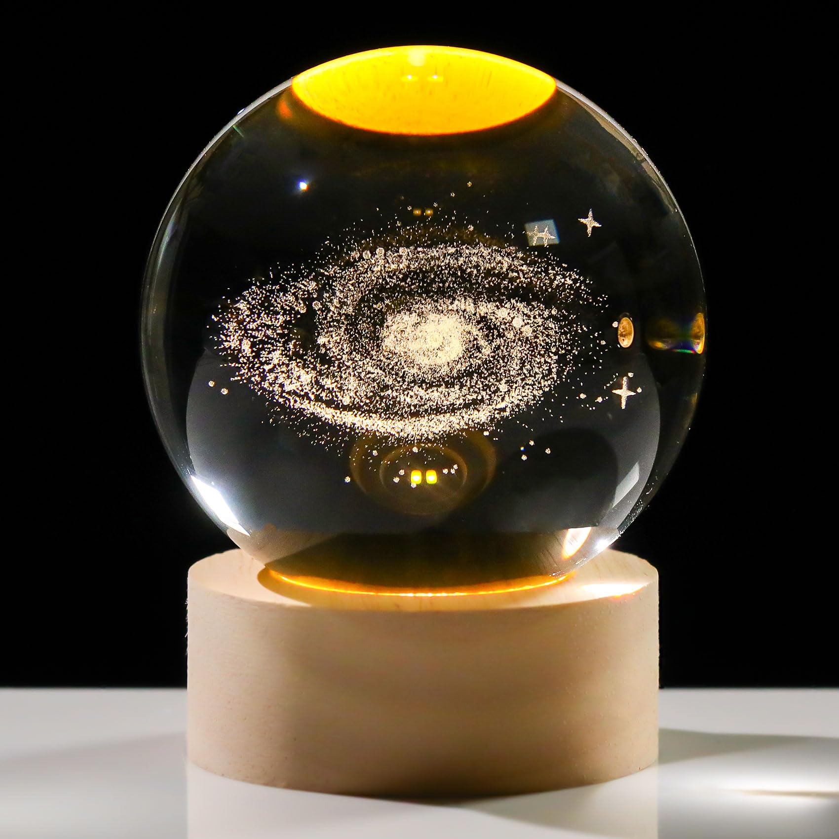 Amazon.co.jp: Kertari 60mm クリスタルボール 銀河系 模型 3D 宇宙