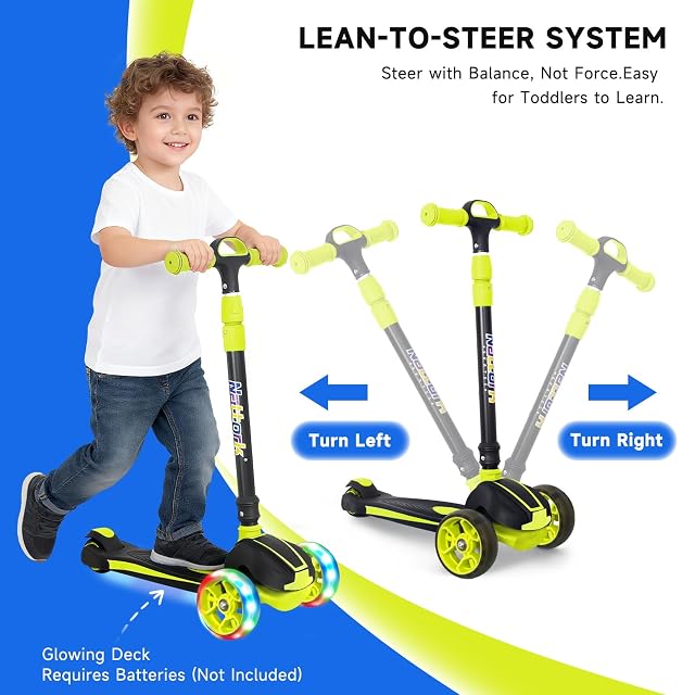 Foto 3 de 8 de Nattork Roller Niños 3-12 años, Scooter Niños con Luces led