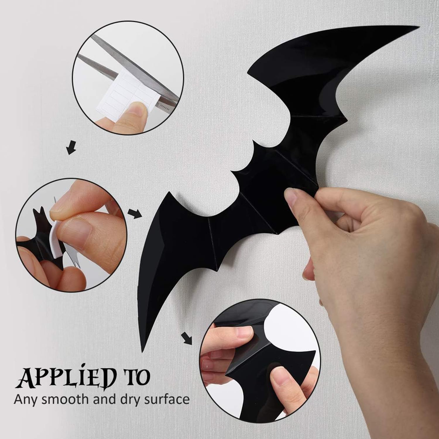 YuSaug Halloween Creepy Cloth, 8Pcs 30 x 72 Inch Scary Spooky Cloth Creepy Gauze with 12 bat Stickers - Image 3
