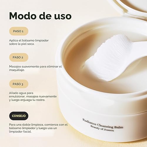 Miniatura 7 de Beauty of Joseon Radiance - Bálsamo limpiador de maquillaje, protector solar, limpiador de poros para pieles sensibles al acné. Cuidado de la piel