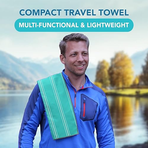 Miniatura 136 de Youphoria Toalla de viaje de microfibra de secado rápido, ligera, toalla de secado rápido para camping, playa, mochilero, senderismo y deporte Gris