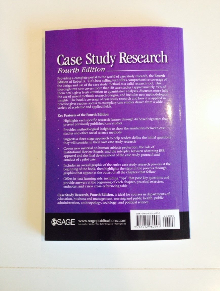 Case Study Research: Design and Methods (Applied Social Research Methods)