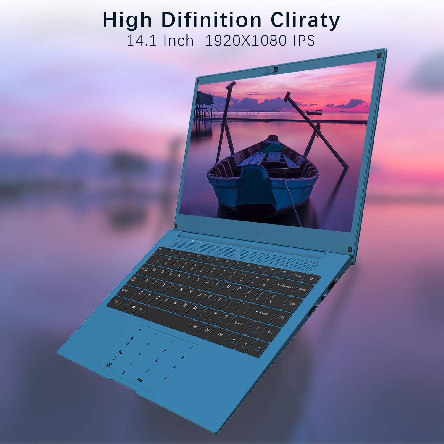 One-Day Sale: Up to 50% Off VUCATIMES Laptop Computer 14-inch Windows-10 - IPS Full HD Display Intel Quad-Core 6GB RAM 128GB SSD AC WiFi Numeric Keypad Mini HDMI Cobalt Blue (4 Core)
