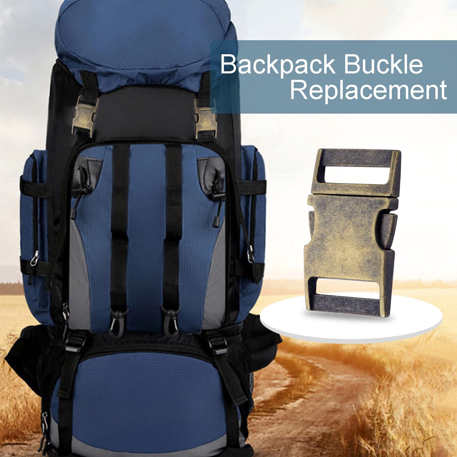 CooBigo Metal Side Release Buckle Webbing Buckle Paracord Bracelet Clasps for Leather Strap Dog Collars Harness Belt - Image 5