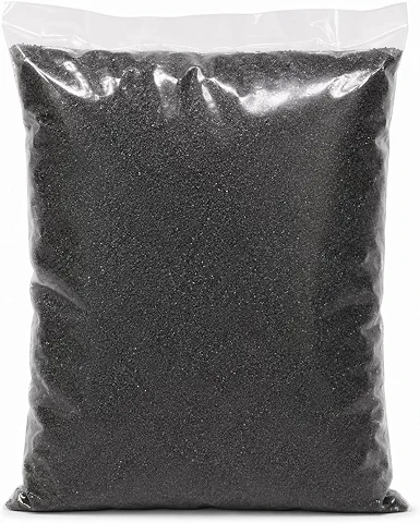 Substrato e Areia para Aquário de Peixes - Pedrinha Seixo Quartzo Preta Fina 1mm - 2mm 100% Atóxico 1kg - Enfeite para Aquarismo Artesanato e Vasos de Plantas