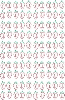 Strawberry lindo clips de papel fresa de fresa Estudio de oficina de 100 piezas de metal verde rosa