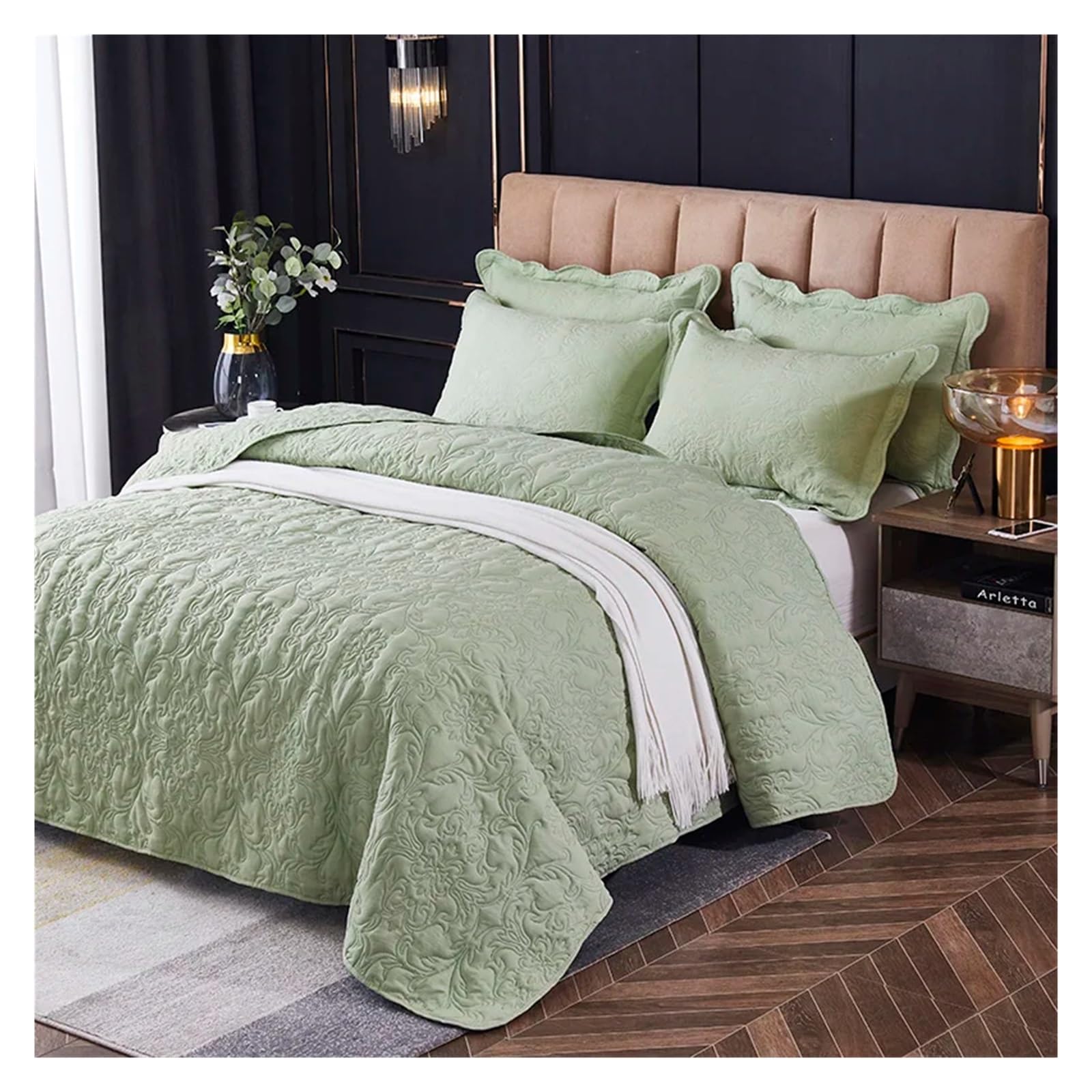 ADovz Morbido copriletto sul letto Plaid Stitch coperta biancheria da letto in microfibra copriletti matrimoniali Compatible with copriletto Lenzuola coprimaterasso,Lenzuola