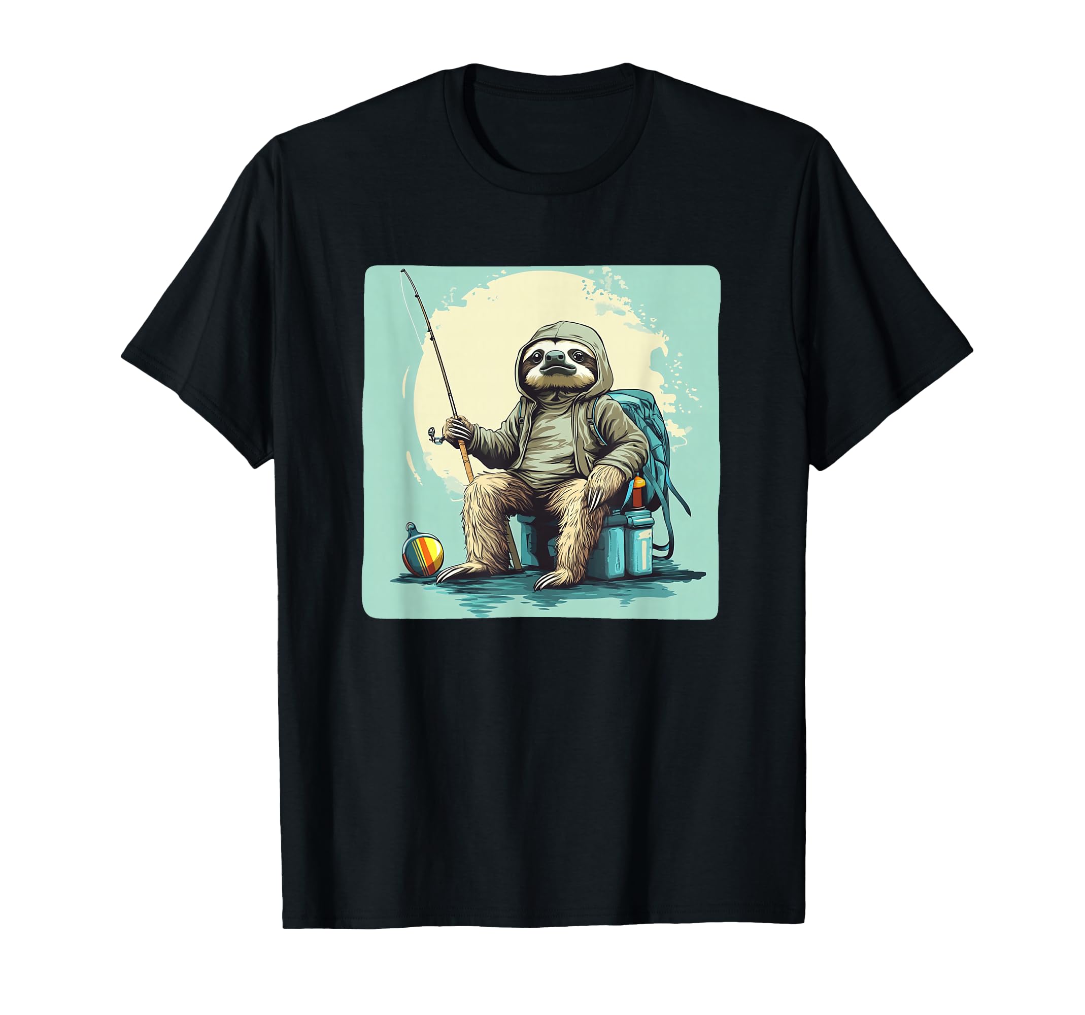 Slow and Steady Wins the Catch with Fishing Sloth T-Shirt