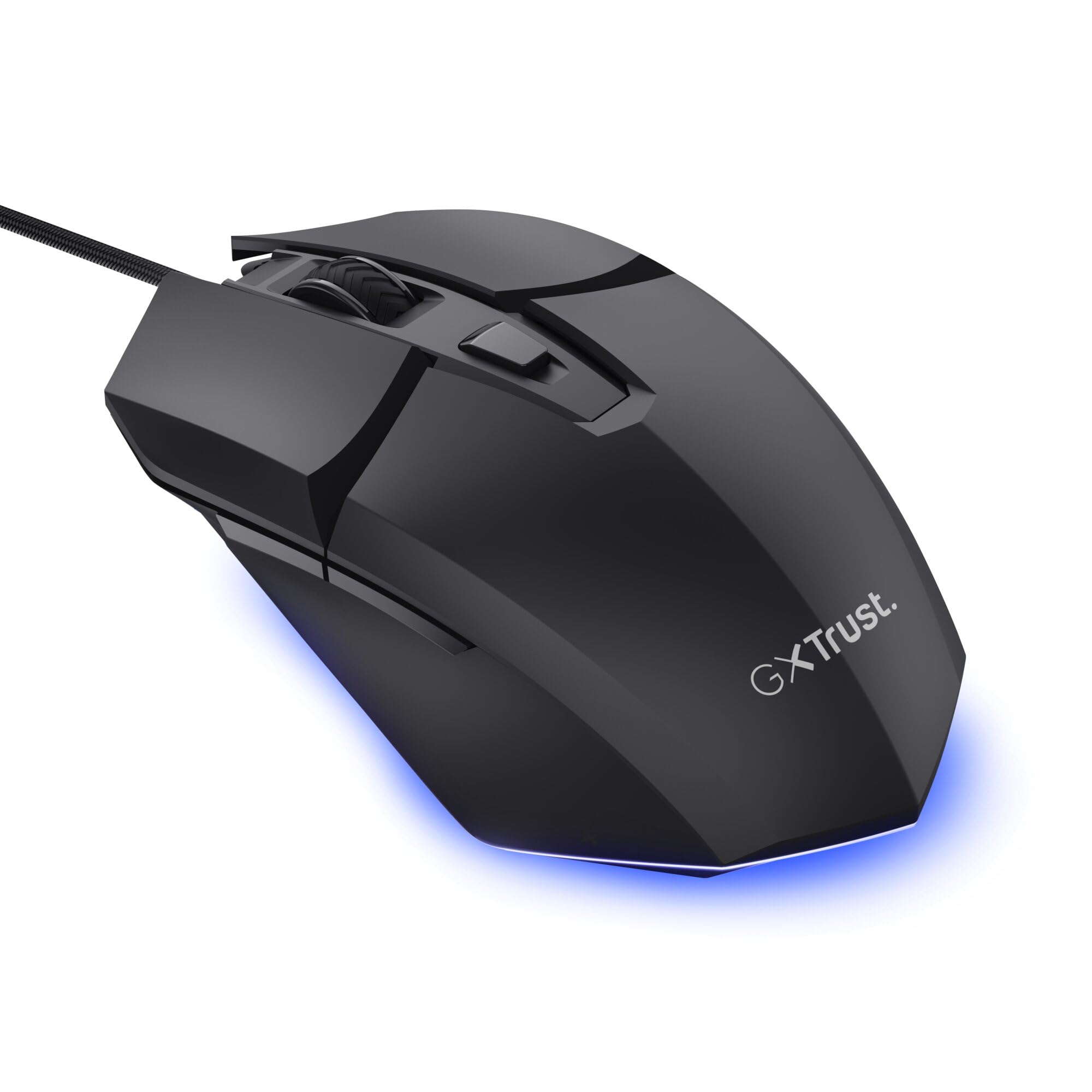 GXTrust 121 Felox+ Mouse Gaming con 6 Pulsanti Programmabili, 10000 DPI, USB 180 cm, Software Incluso, Illuminazione LED Multicolore, Mouse con Filo per PC, Portatile, Computer, Nero