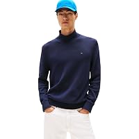 Tommy Jeans Uomo Pullover Slim Collo a Lupetto, Blu (Dark Night Navy)