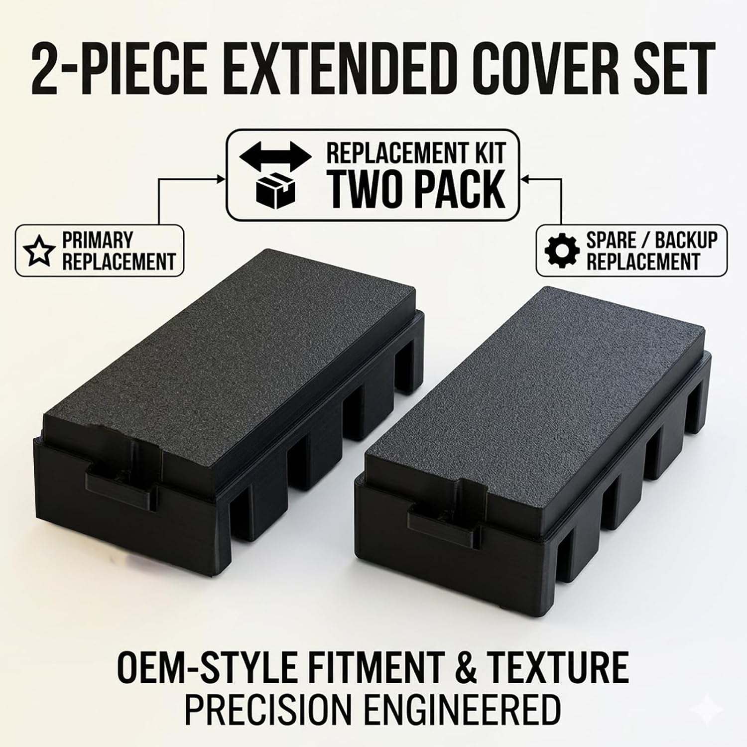 2pcs Extended Fuse Box Cover for Toyota 4Runner 2020-2024, Deep Interior Fuse Panel Lid Replacement for Add-a-Circuit Taps & Dash Cam Wiring, Custom Fit 5th Gen Accessories