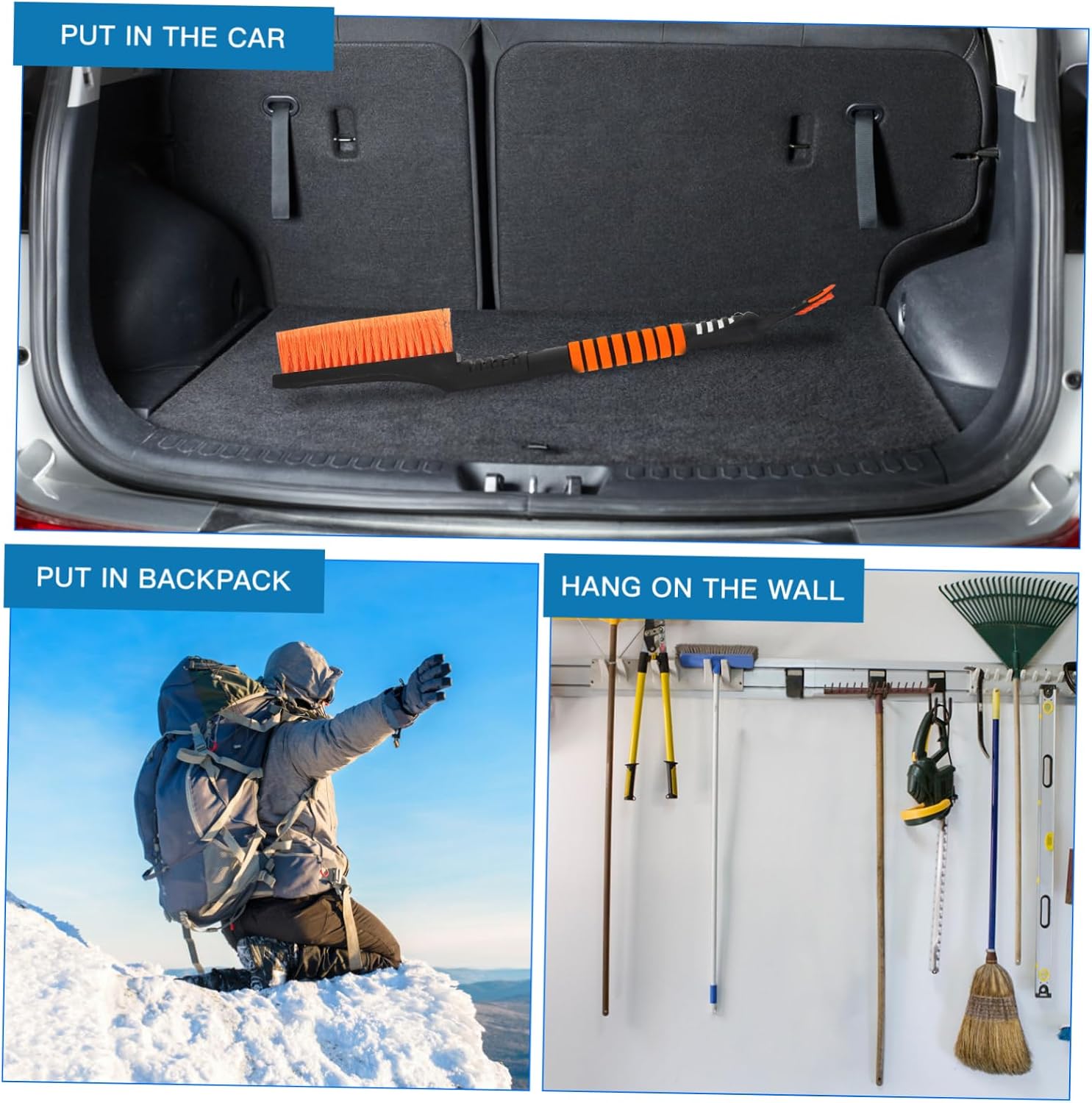 Car Snow Brush Ice Scraper Detachable Shovel for Car Windshield Cleaning Brush