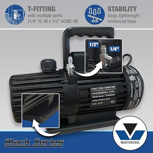 Vista 43 de Bomba de vacío de una sola etapa de 3 CFM 90062-B