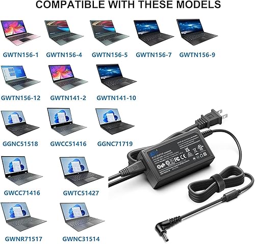 Miniatura 3 de KFD Adaptador de corriente alterna de 19 V para ViewSonic M1 M 1 Plus M1Plus M1+ Proyector LED de cine portátil VS17337 VS18242 Cargador View Sonic