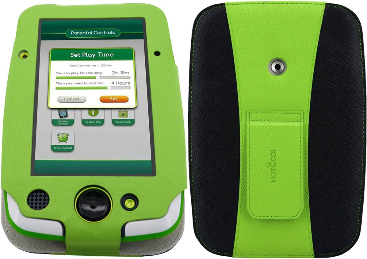 LeapPad Platinum Case - HOTCOOL New PU Leather With Kickstand Cover Case For LeapFrog LeapPad Platinum Kids Learning Tablet(2015 Version), Green