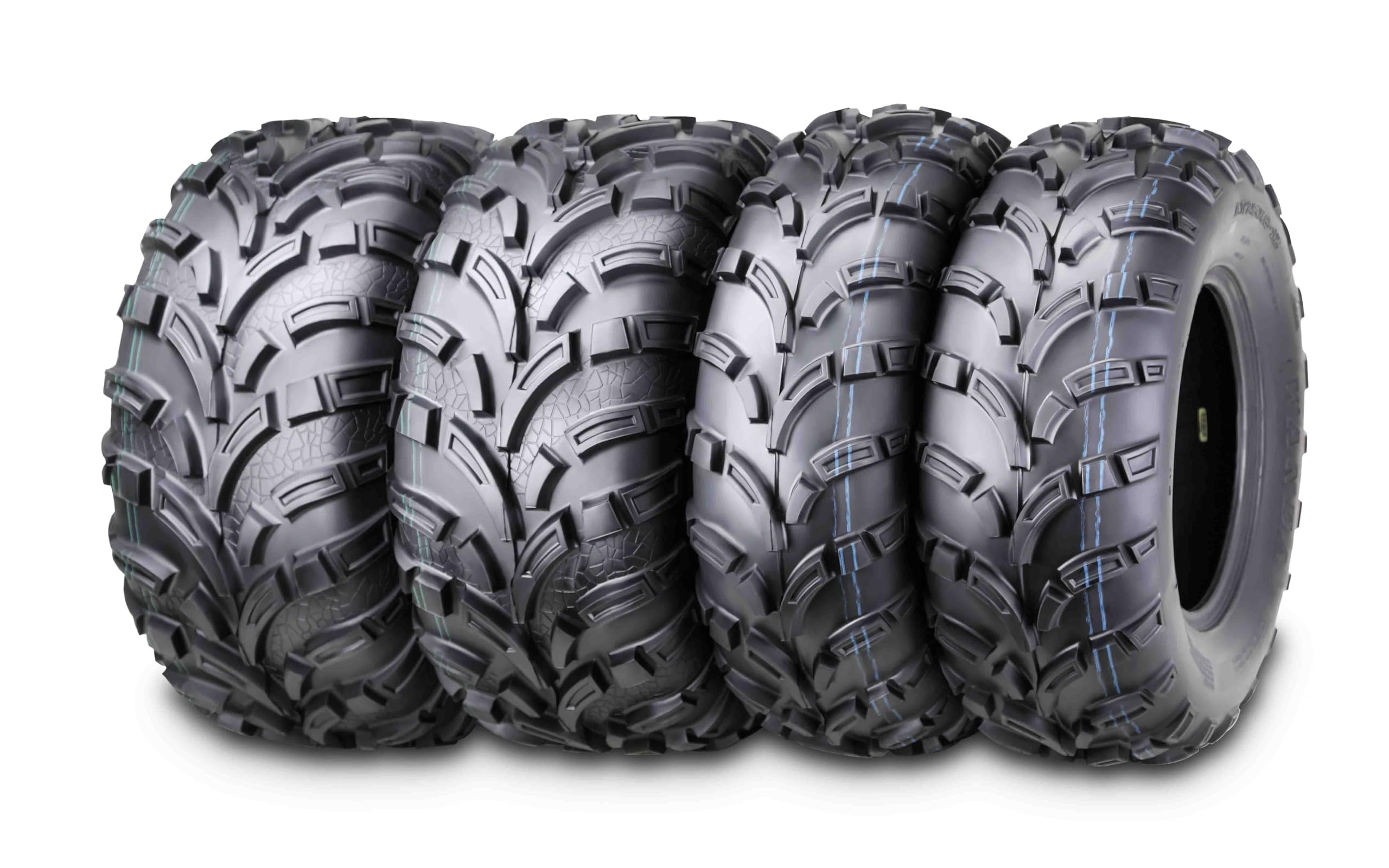 WANDA Set4 ATV/UTV Tires 25x8-12 Front &amp; 25x11-12 Rear 6PR P373-10243/10210