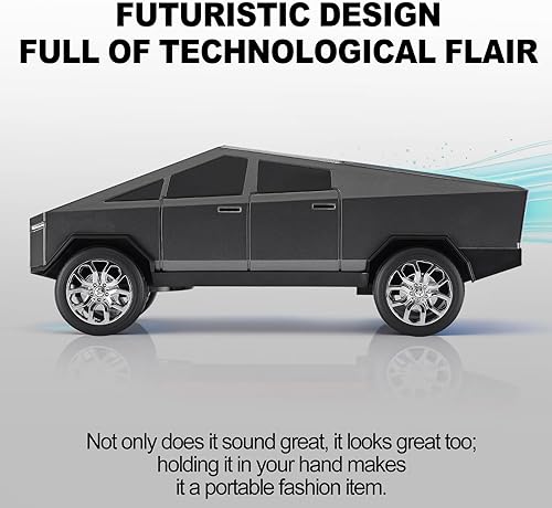 Miniatura 4 de Altavoz de réplica Bluetooth modelo de camión futurista con pantalla LED, regalo considerado para fanáticos del diseño de automóviles y usuarios de