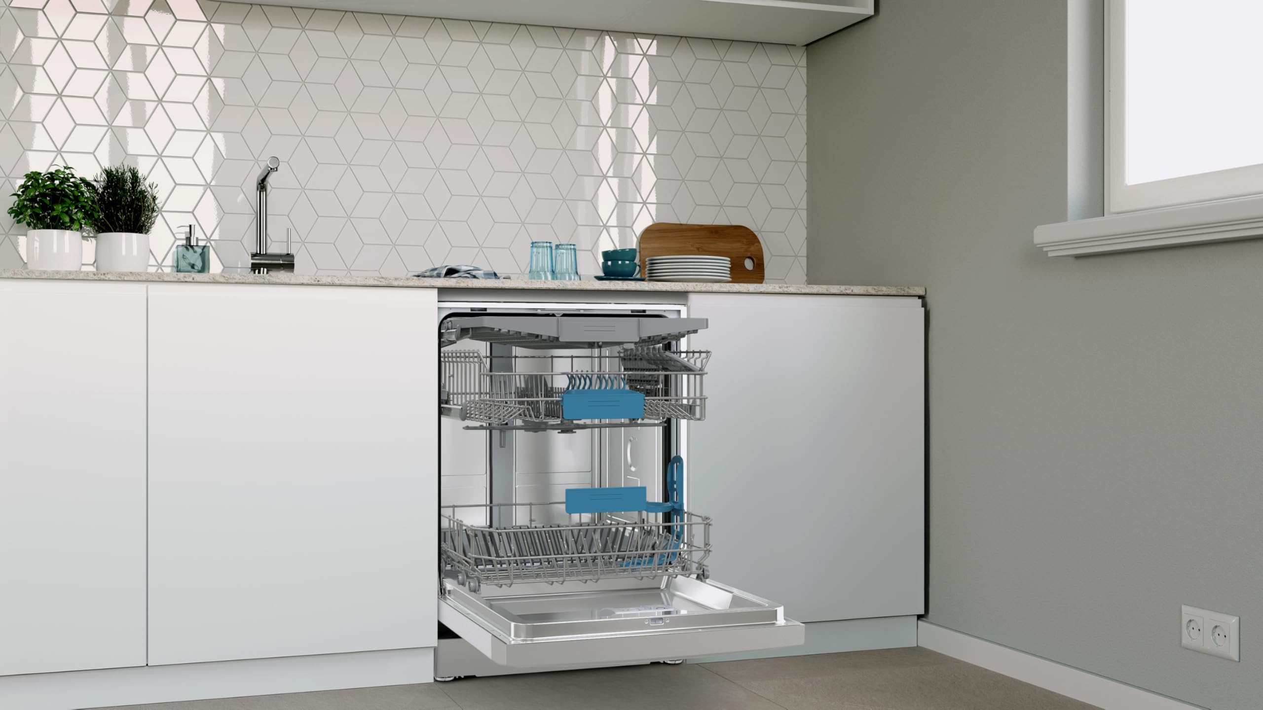 Balay - Lavastoviglie senza installazione, larghezza 60 cm, Extra Silenzio, Acciaio anti-impronte, 3VS5332IP