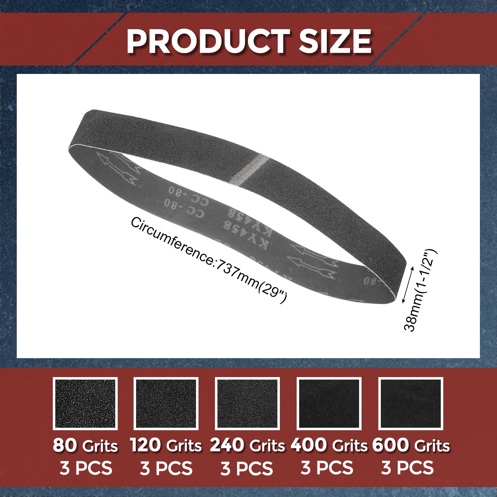 Kozelo 15 Pcs Sanding Belt - Image 2