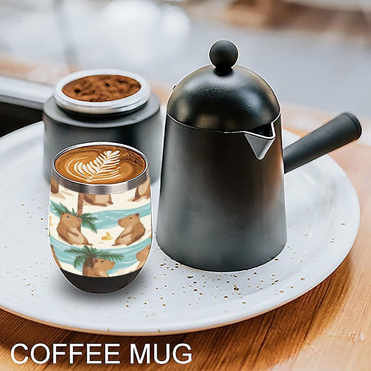 Capybaras Animal Coffee Travel Mug Cup Insulated Tumbler Stainless Steel with Flip Lid One Size