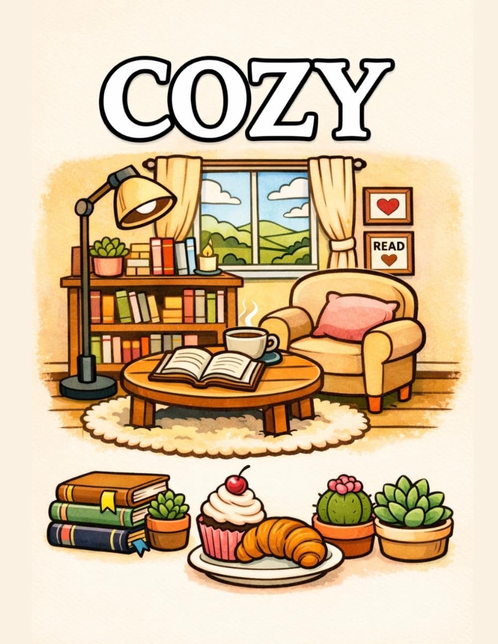 Cozy: Libro da colorare per tutte le età