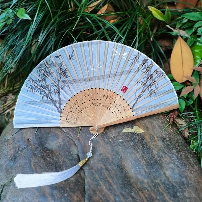 Chinese Style Hanfu Cheongsam Fan Ancient Style Dance Folding Fan Summer H M