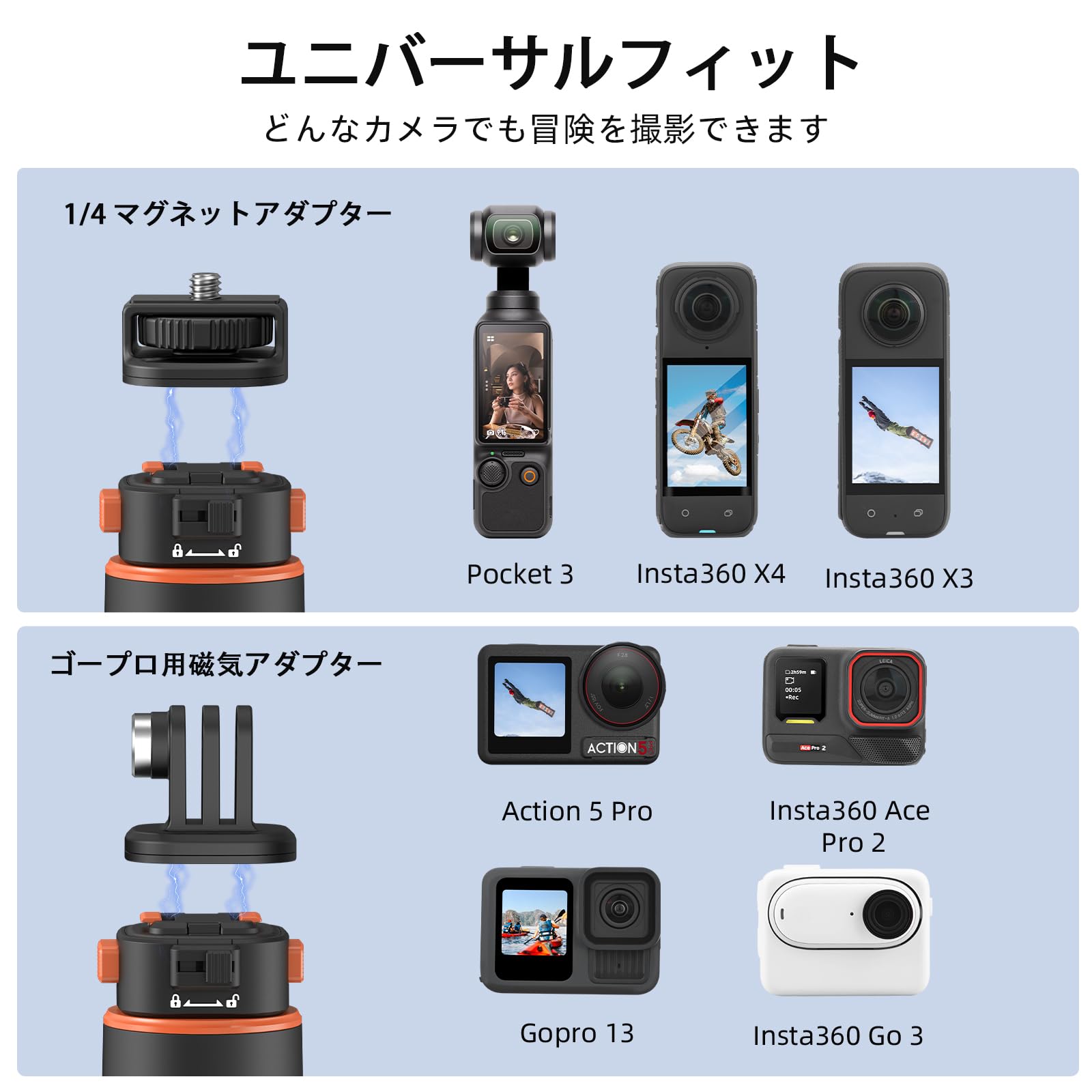 Amazon | 162CM 自撮り三脚スタンド アクションカメラ用 クイック