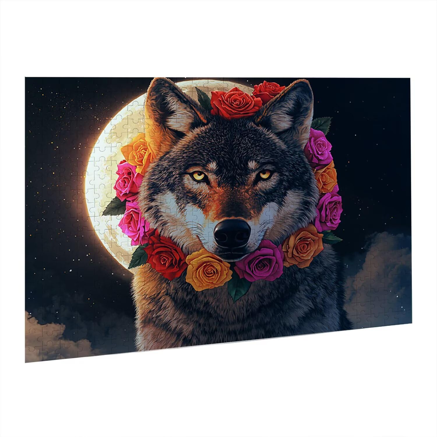 Jigsaw Puzzle, 5000 Pezzi Puzzle Classici, Lupo Puzzle Rilassamento Intelligence, Mpossibile Difficile Puzzle Impegnativo per Adulti Puzzle Gioco Familiare, Regalo per Amore Amico Luna fr0-513