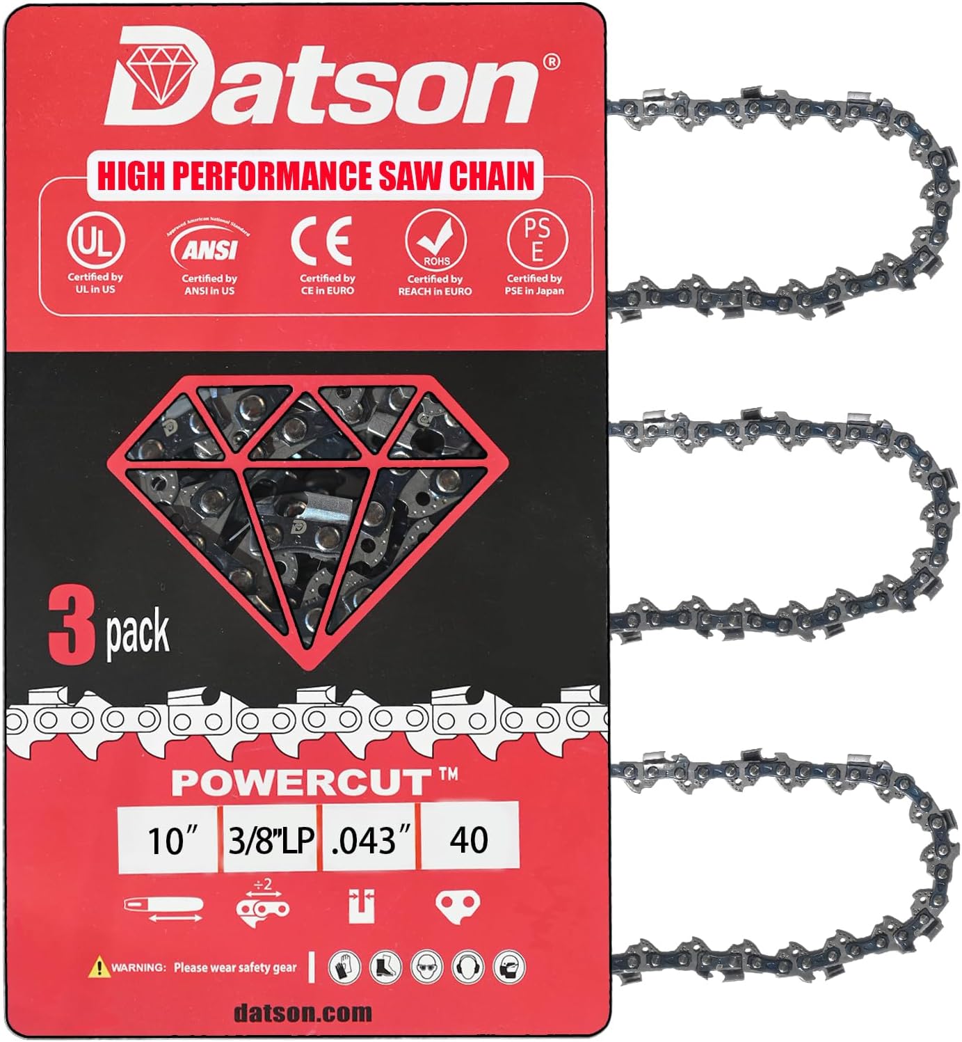 10" Chainsaw Chain Blade Replacement for SEARS 34130 34131 79240 79245 79246,RYOBI CS1800 18 Volt Cordless, RY40560,ECHO CS-271, CS-271T EGO AC1000, PSA1000,HUSQVARNA 436Li, 536LiXP, T536LiXP,etc.