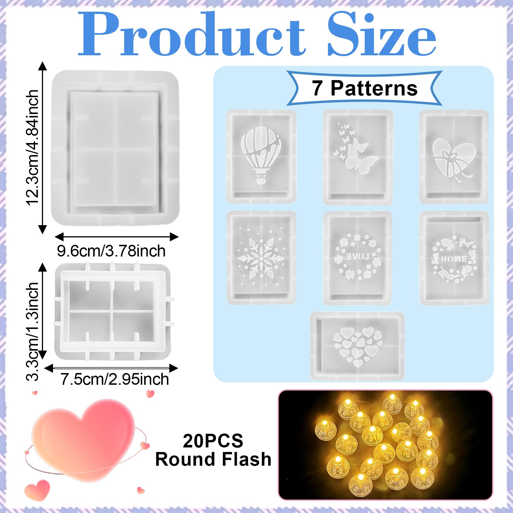 10-teilige Weihnachts-Silikonformen Set Mit 20 Ballonlichtern - DIY Geldgeschenke, Harzgießen, Kreative Geschenkideen