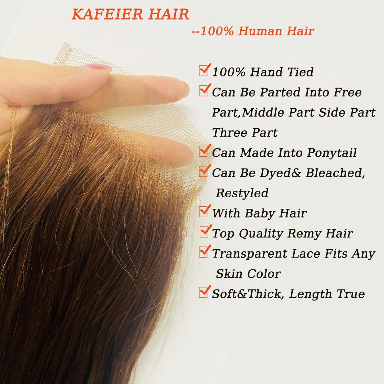 Brown Closure 4x4 Chocolate Brown #4 Closure Brazilian Human Hair Extensions Preplucked Bleached Knots Sew In Weave Virgin Hair Wet And Wavy Lace Closure For Women 10 Inch