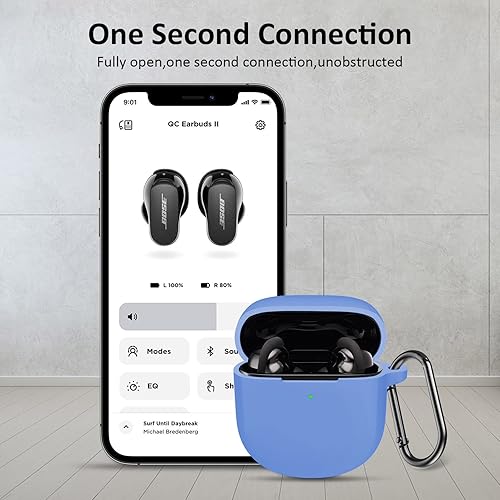 Miniatura 18 de LEFXMOPHY Funda para auriculares Bose QuietComfort II 2022/QuietComfort Ultra (2023), funda protectora de silicona (negro)