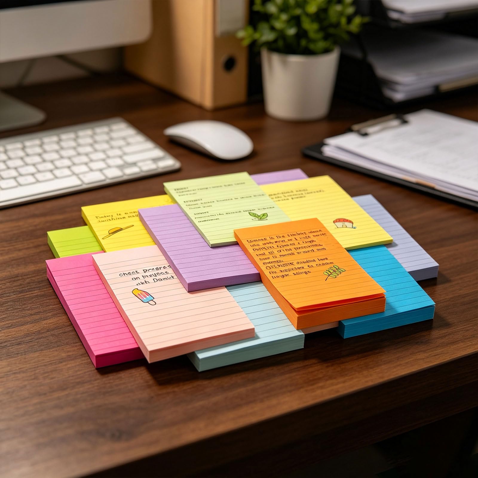 Blocs de notas adhesivos para etiquetas de archivos, notas, A
