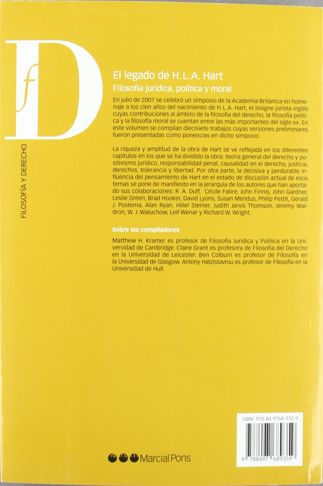 El legado de H.L.A. Hart: Filosofía jurídica, política y moral (Filosofía y Derecho)
