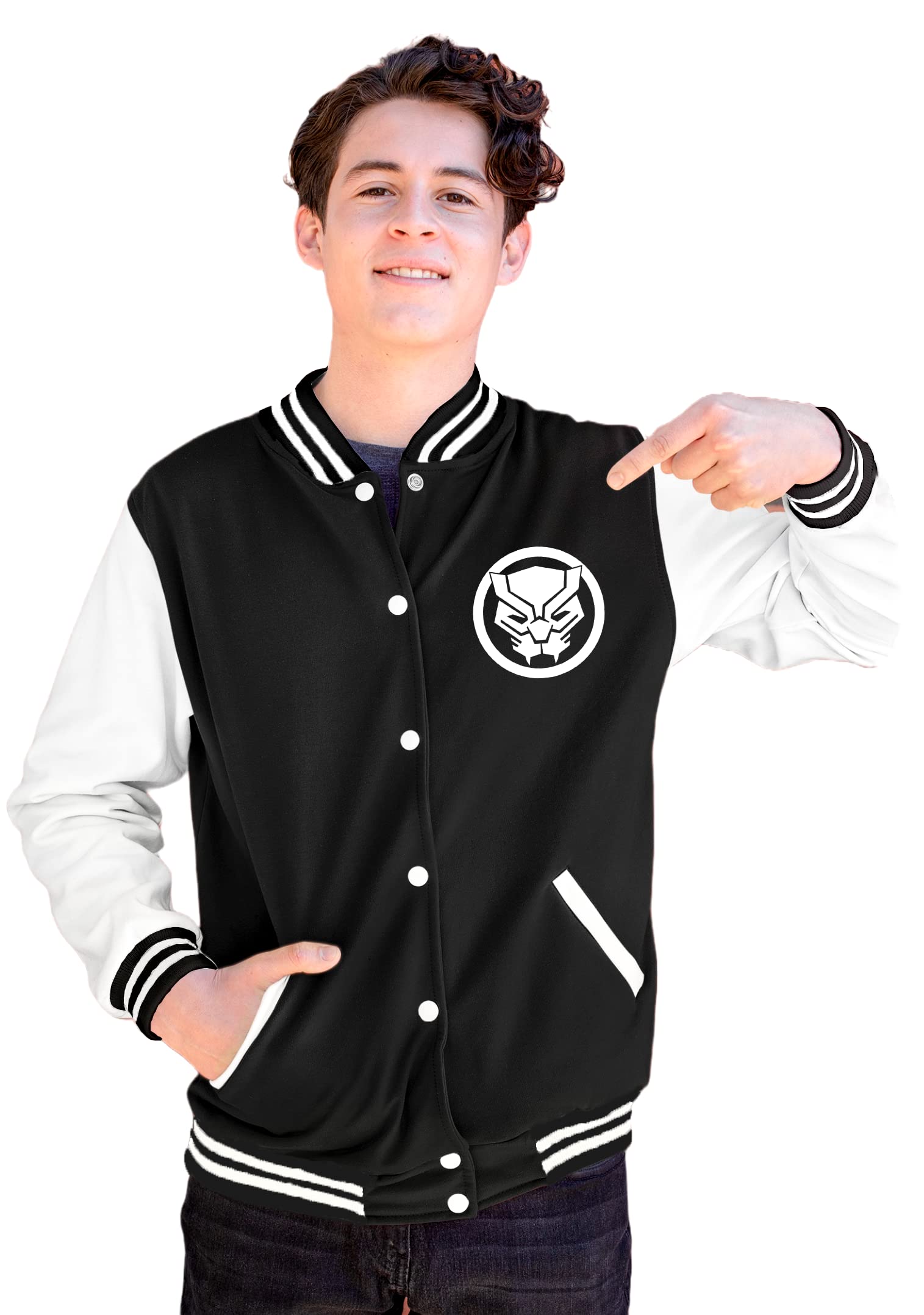 TeesTheDayMen's Graphic Print Varsity Jacket For Men Bomber Jacket
