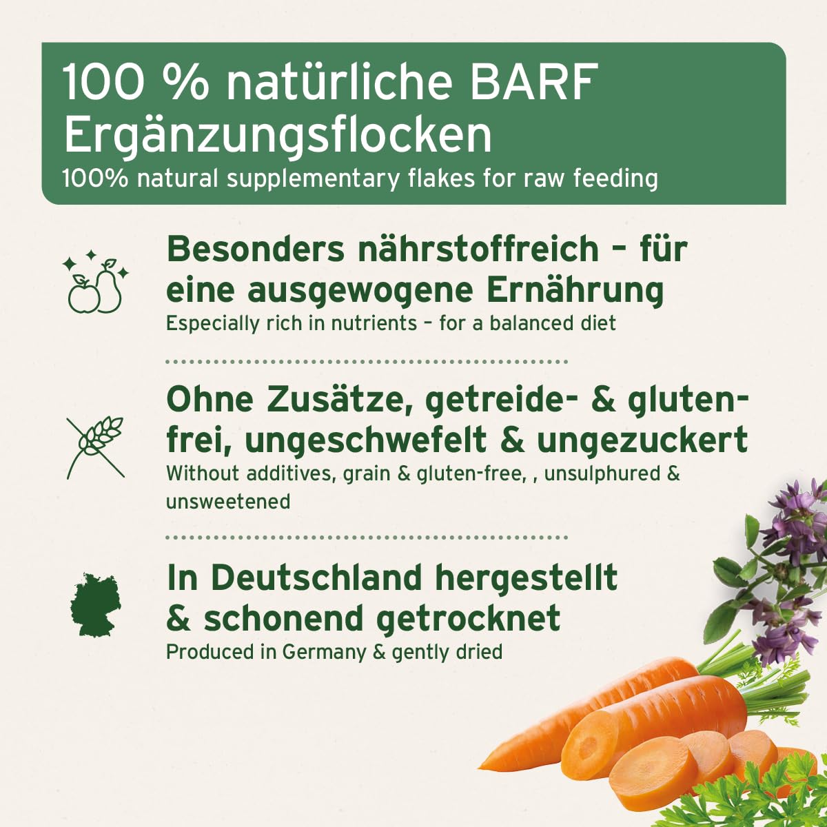 AniForte Barf Zusatz für Hunde Gemüse-Kräuter Vielfalt 5kg - Naturprodukt, Barf Ergänzungsfutter, getreidefrei, glutenfrei, Flocken ohne künstliche Zusätze, 100% Natur Ergänzung barfen, Futter