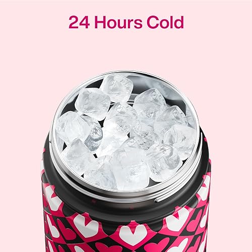 Miniatura 487 de ENCOOL Botella de agua aislada con popote, de acero inoxidable, a prueba de fugas, sin BPA, al vacío de doble pared que se mantiene fría durante 24